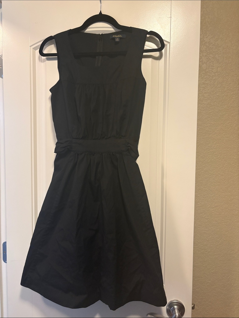 Classic Black Sleeveless Fit-and-Flare Brooks Brothers Dress